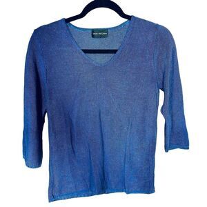 Sarah Arizona Purple/ Blue V-Neck Sweater Sz S